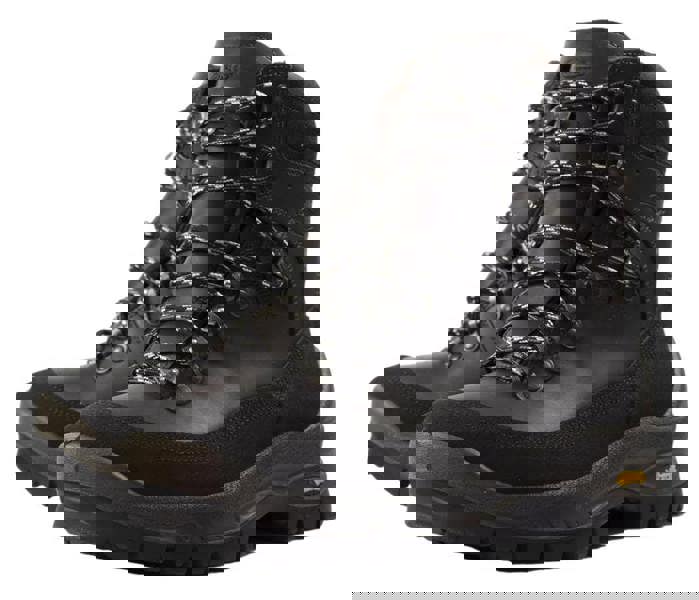 Grisport GriSport Overland Mens Vibram Hunting Shooting Walking Sporting Country Boots, black leather hiking boots with sturdy soles and lacing system.