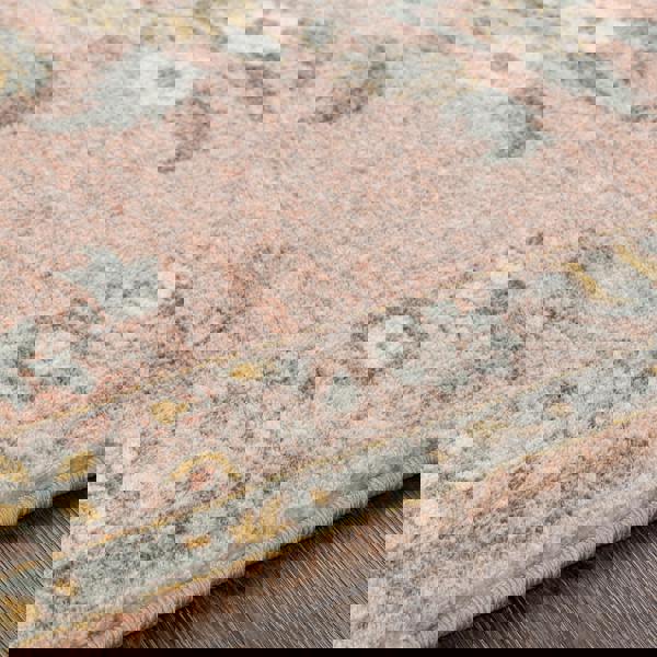 Livabliss Erin-Traditional Green Grey Cream Boho Rug