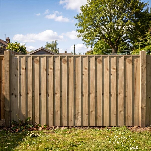 Premier Garden Supplies Flat Top Feather Edge Fully Framed Fence Panel - 5 Pack H: 3ft x W: 6ft (182.8cm) - Wood - Pressure Treated (Tanalised)