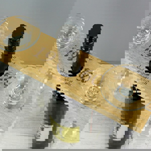 Personalised Memento Company Personalised 'Year' Wine Glass & Bottle Holder