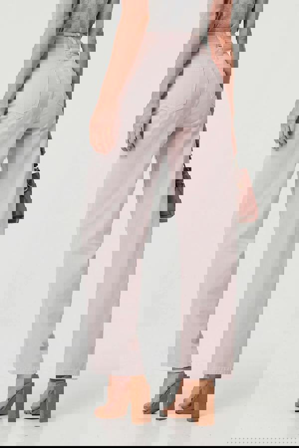 Pink | High Waist Straight Leg Jeans