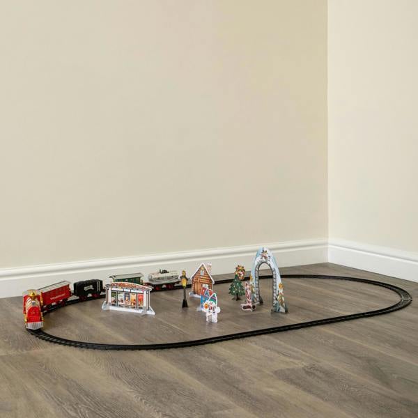 Samuel Alexander Festive Flyer Christmas Train Set with Pop Up Village
