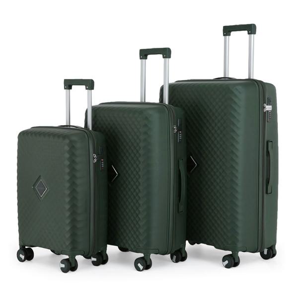 Infinity Luggage Dual 4 Wheel Robust Lightweight TSA Hard Shell Suitcase Luggage Travel Bags Set