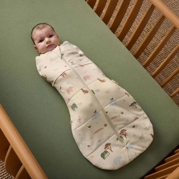 Organic Winter Cocoon Swaddle Sleeping Bag - Savannah - 2.5 TOG