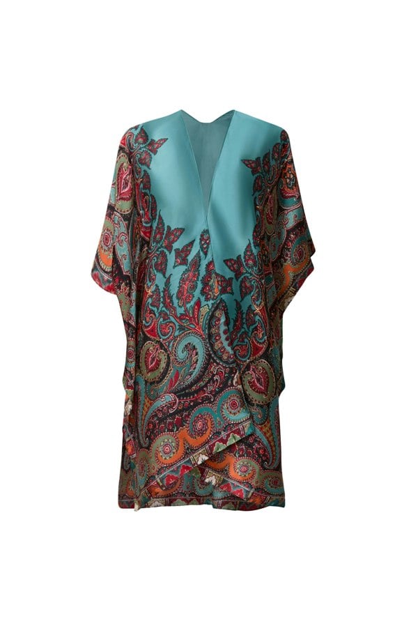 Vibrant Paisley Kaftan, Relaxed Fit
