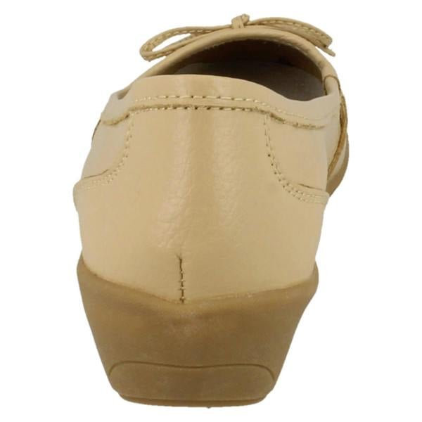 Eaze Ladies Eaze Flat Bow Vamp Casual Slip On Ballerina