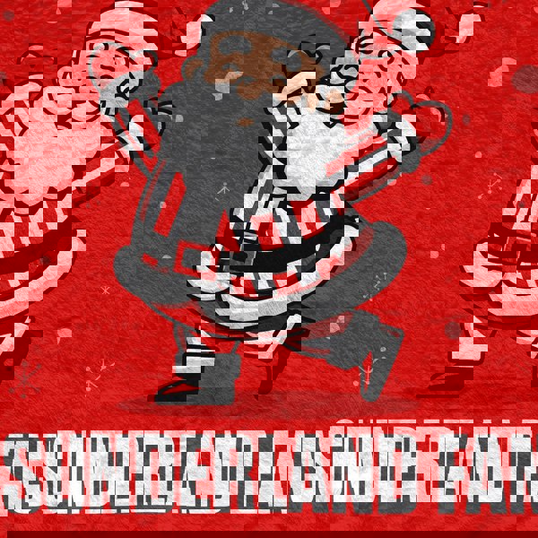 BritishmadeGifts Santa is a Sunderland Football Fan - Luxury Fleece Blanket 150cm X 150cm