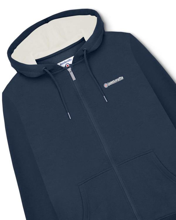 Lambretta Mens Original Full Zip Classic Target Hooded Hoodie
