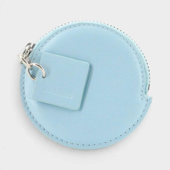 Jacquemus Le Petit Rond Palm-Sized Coin Purse Light Blue