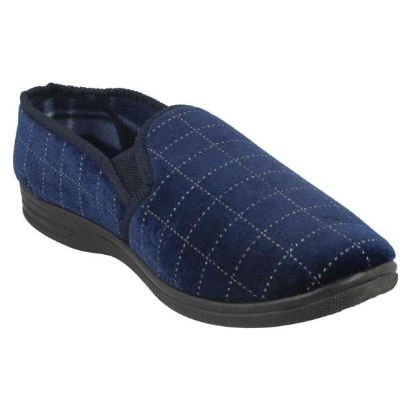 Spot On Mens Spot On Check Casual Slippers