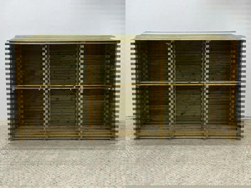 Arbor Garden Solutions Wooden Premium Tongue/Groove Log Store with Shelf W-335cm, H-126cm or 180cm, D-88cm