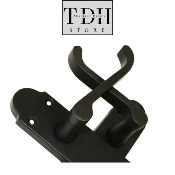 EDH Door Hardware Victorian Style Interior Matt Black Bathroom Door Handles - Classic Design