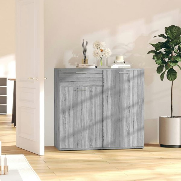 Berkfield Sideboard Grey Sonoma 80x36x75 cm Engineered Wood