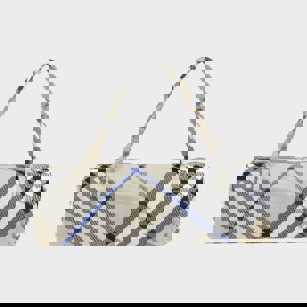 Burberry Checked Fold Press Stud Umbrella Lichen Beige