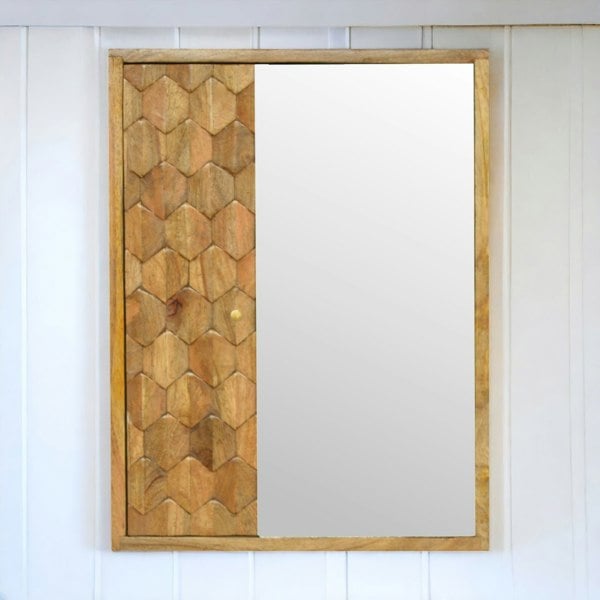 Artisan Furniture Pineapple Carved Mirror Cabinet