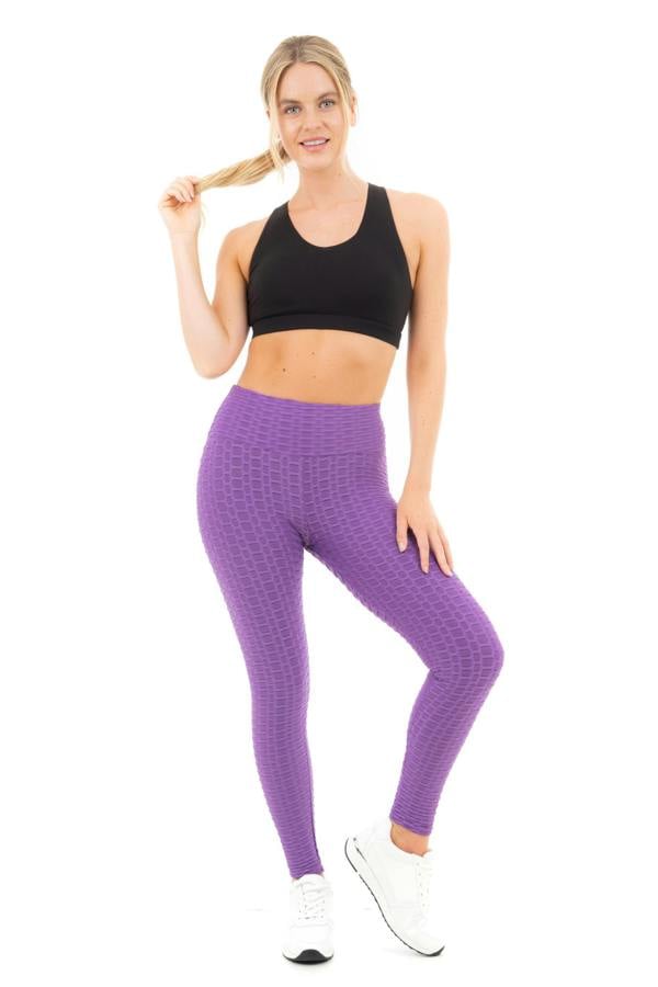 Smart Living Women's Honeycomb Waffle Leggings - Purple