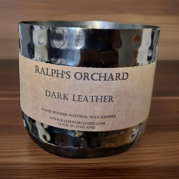 2 wick candle in black dimpled tin