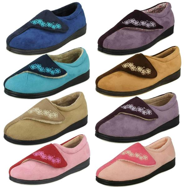 Padders Ladies Padders 2E Fitting Slippers Hug
