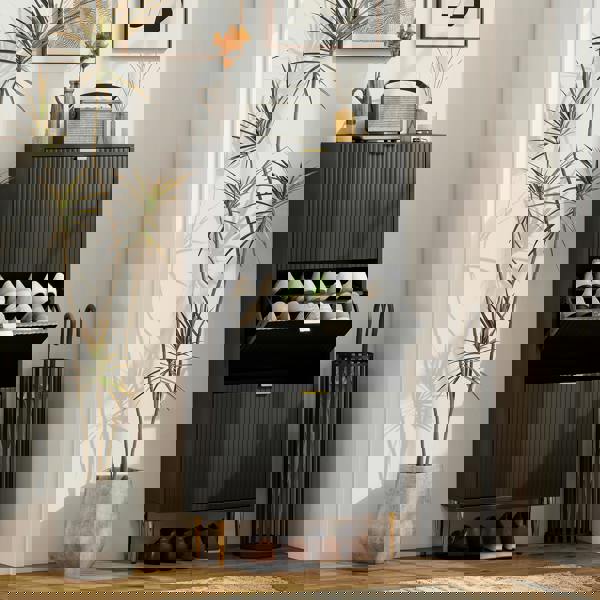 Flip-down Shoe Cabinet