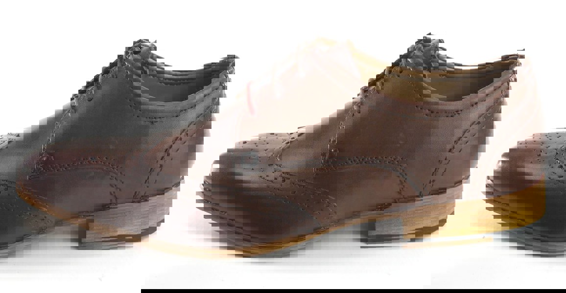 Frank James Clapham Mens Leather Brogue Lace Up Formal Shoes