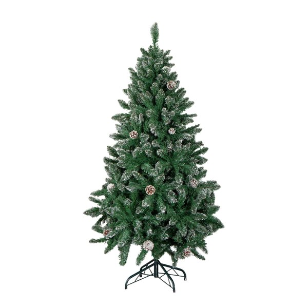Samuel Alexander 5ft (1.5m) Tall Rocky Mountain Pine Christmas Tree with 526 Snow Tipped Branches & Pinecones