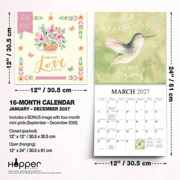 Faith Calendar 2027, Wall Calendars, Month To View, Lifestyle, Gift