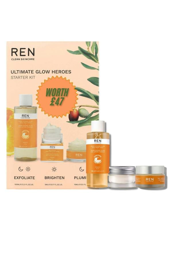 Ren Clean Skincare Ultimate Glow Heroes Set