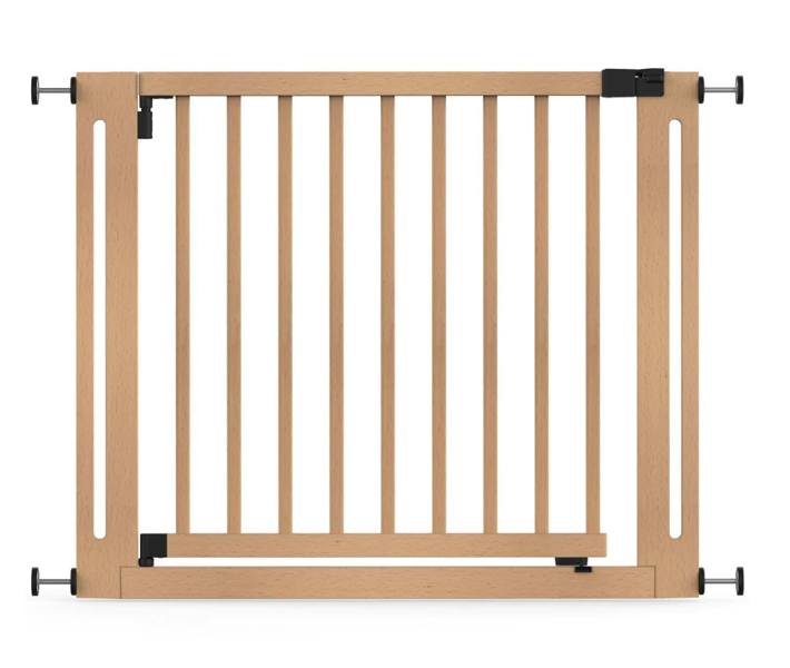 Safetots Wooden Elegance Gate, Natural, 95cm - 103cm, Pressure Fit Safety Gate, 73cm Extra Wide Doorway, Easy Installation