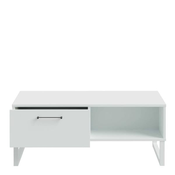 Wyld Haus Onyx Light Grey 1 Drawer Coffee Table Open Shelf