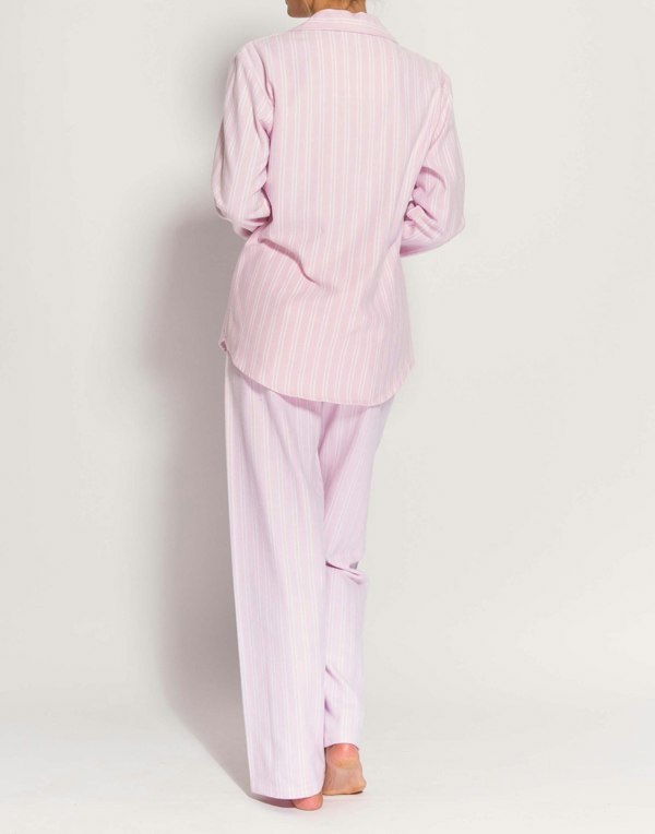 British Boxers Women's Brushed Cotton Pyjama Set – Westwood Pink Stripe