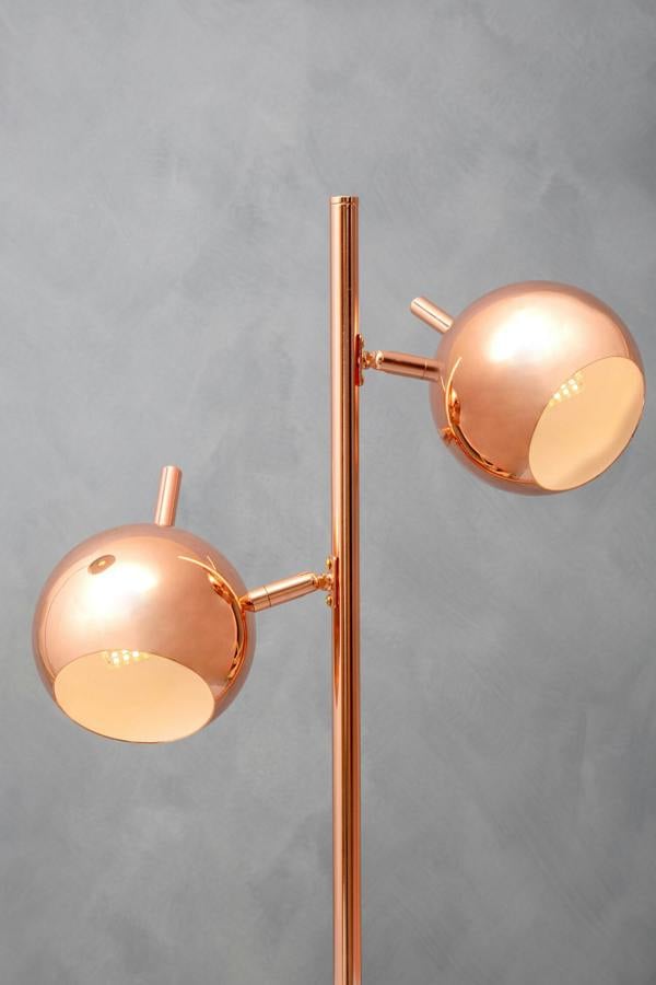 Fifty Five South Karter Copper Finish Table Lamp With Two Lights