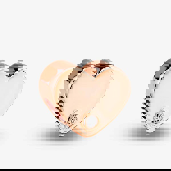 Rosa Lea White Offset Heart Charm AM-2THB006206-White