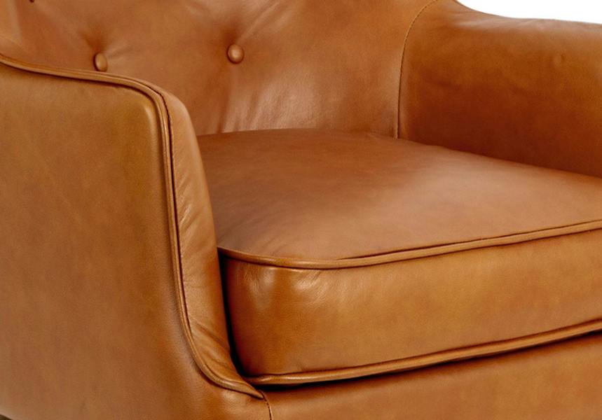 Angel Cerdá Brown Leather Chester Armchair 5053