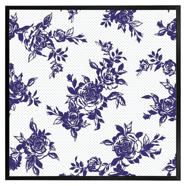 Benjamin Tate Design Roses print on polka dots (picture Frame)
