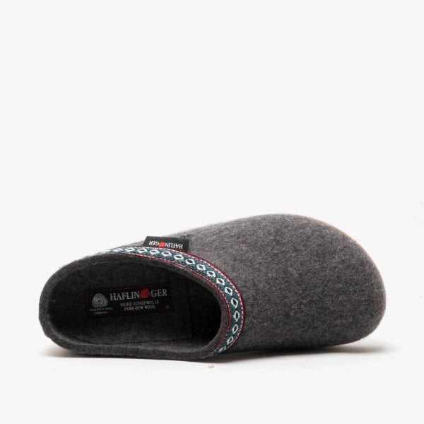 Haflinger FRANZL Womens Wool Clogs Anthracite