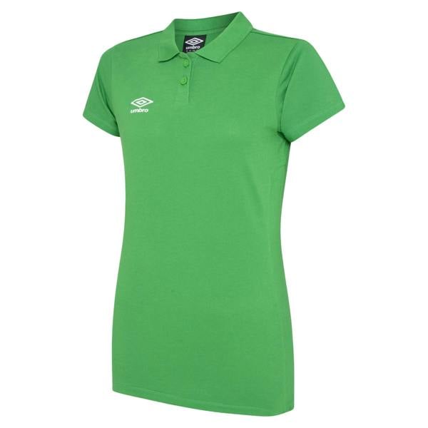 Umbro Womens/Ladies Club Essential Polo Shirt - Emerald/White