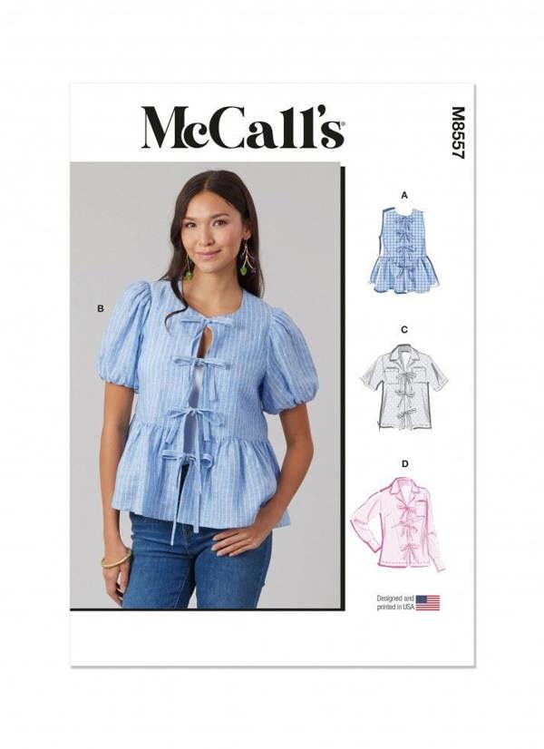 McCalls 8557 Paper Sewing Pattern – Women's Top, Easy