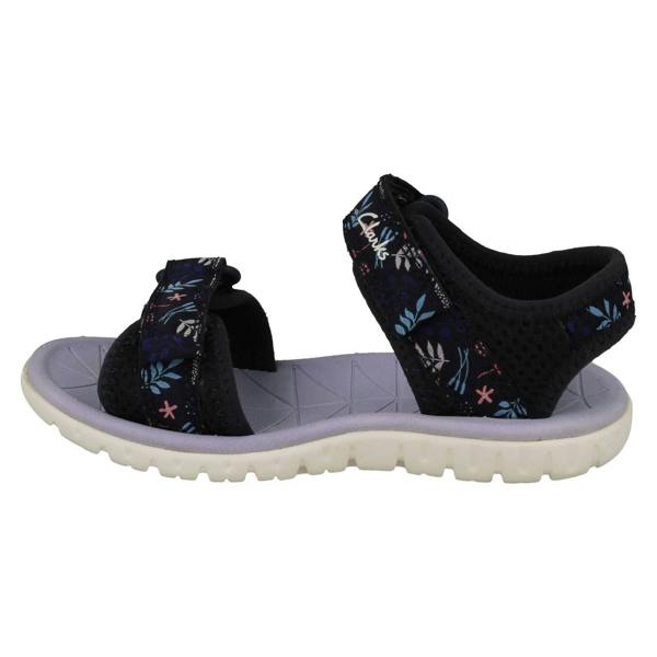 Clarks Childrens Clarks Pattern Detailed Adjustable Sandals Surfing Tide