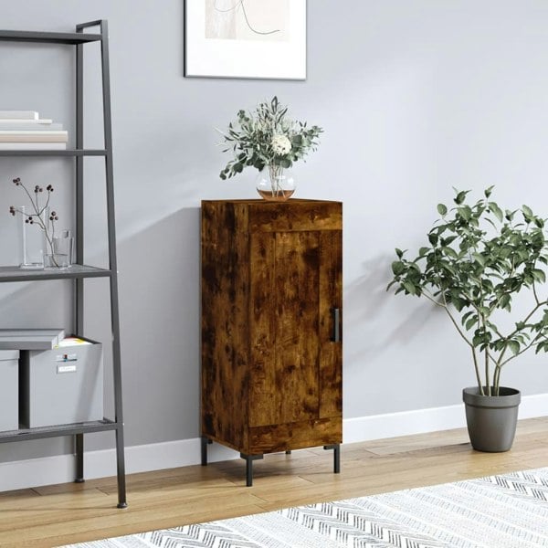 Berkfield Sideboard Smoked Oak 34.5x34x90 cm Engineered Wood