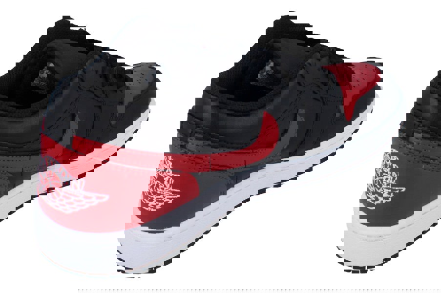 Nike Air Jordan 1 Low Mens Trainers 553558  067 - Black Varsity Red Summit White 067 - Photo 2