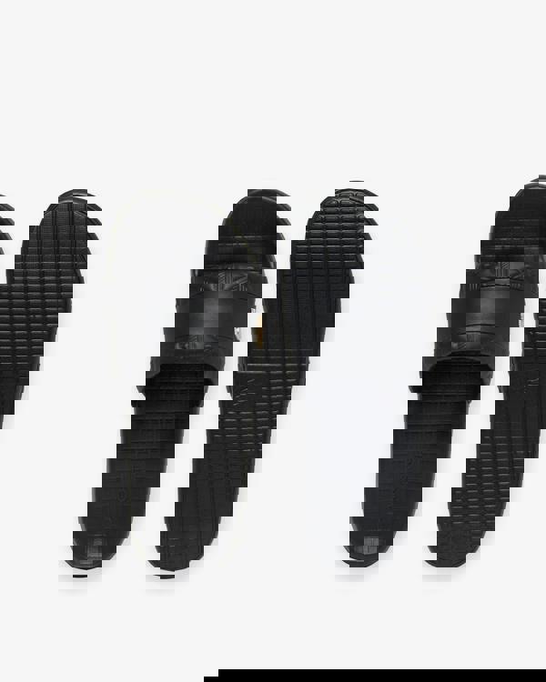 Lacoste Serve Hybrid Monogram Slides - Black/Gold 1V7 | CHO | Designer Mens Sandals