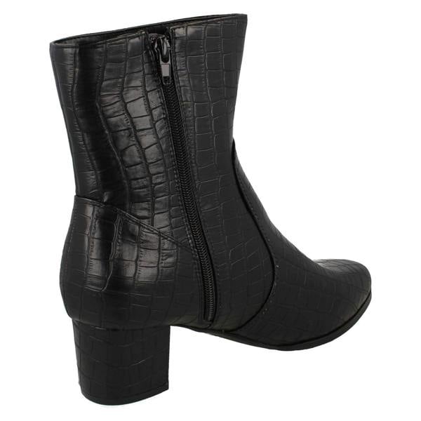 Spot On Ladies Spot On Wide Fit Ankle Boots F51086