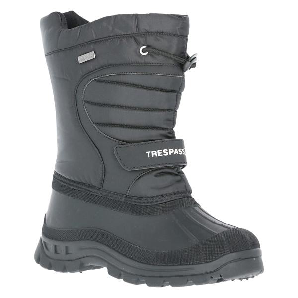 Trespass Youths Unisex Dodo Winter Snow Boots - Black - 