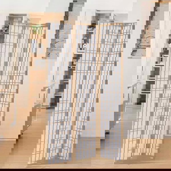 3/4 Panel Solid Wood Folding Room Divider Screen Stylish and Functional Partition Room Dividers Living and Home