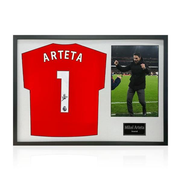 Mikel Arteta Signed Arsenal Shirt Classic Frame