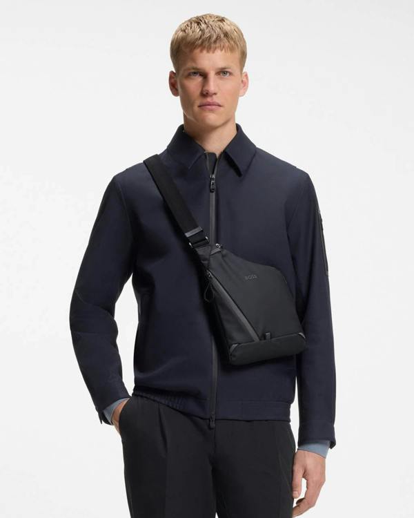 BOSS Orange Stenson Mens Crossbody Bag - Black 001