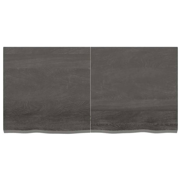 Berkfield Bathroom Countertop Dark Grey 120x60x4 cm Treated Solid Wood