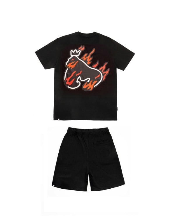 Money Flame Sig Twin Set Black