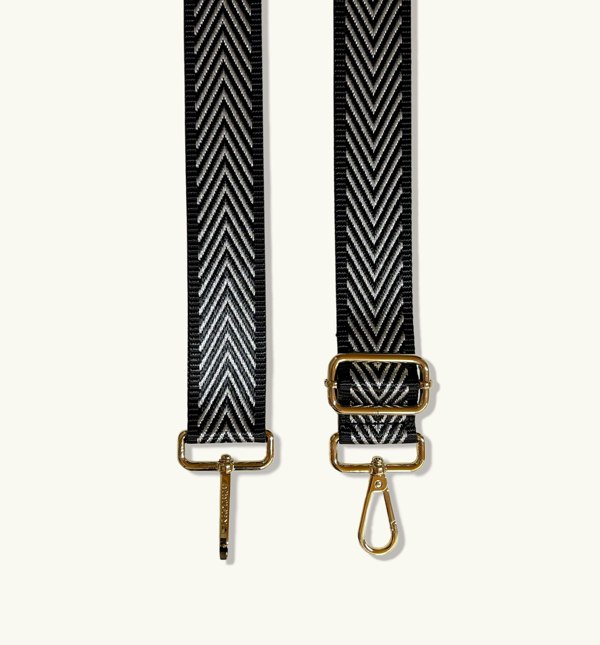 Apatchy Black & Silver Chevron Strap