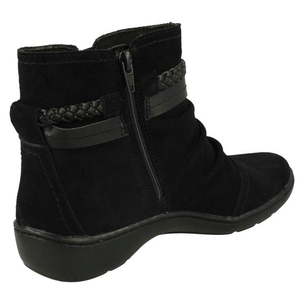 Clarks Ladies Clarks Braid Detailed Ankle Boots Cora BraidBoot